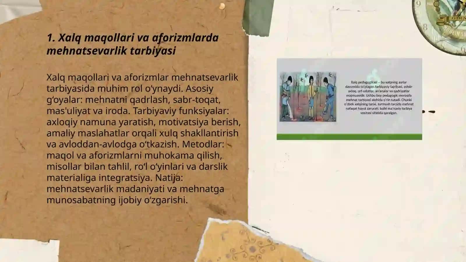 Xalq pedagogikasi manbaalarida mehnatsevarlik tarbiyasi 3