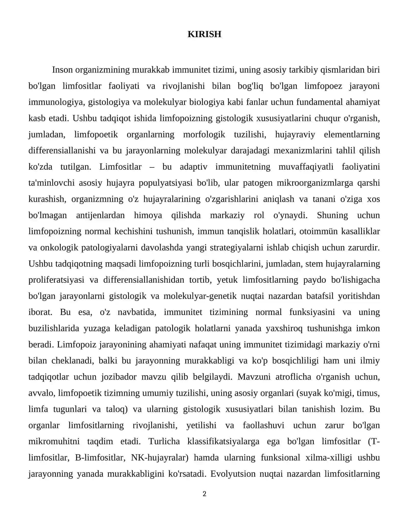 Limfositopoezning xususiyatlari 3