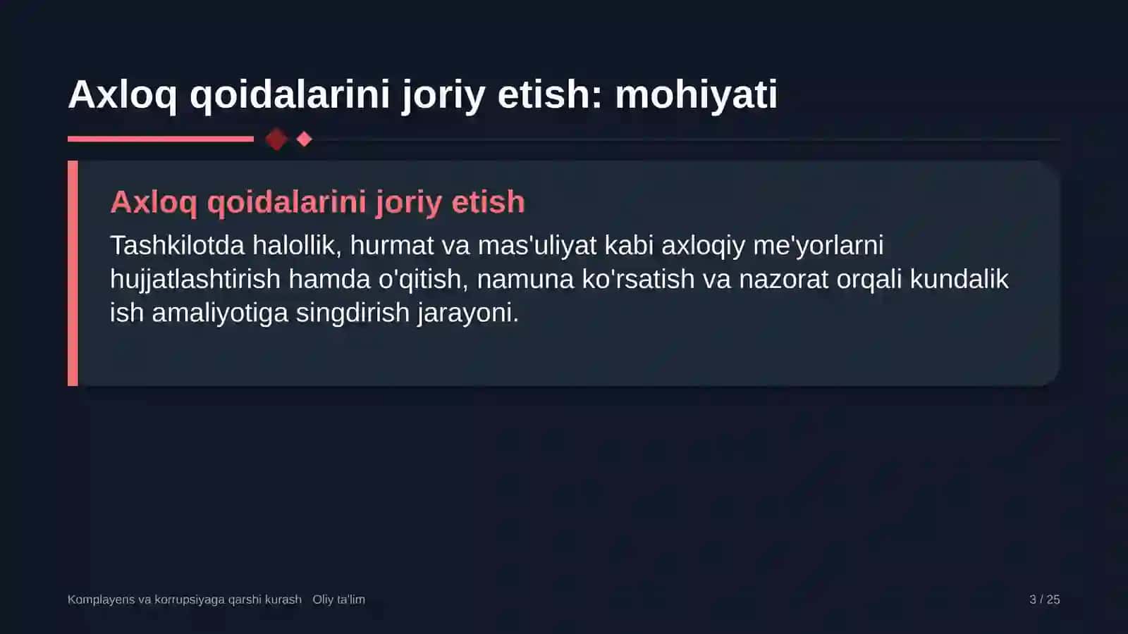 xizmat ko'rsatish sohasida axloq qoidalarini joriy etish 9574 3