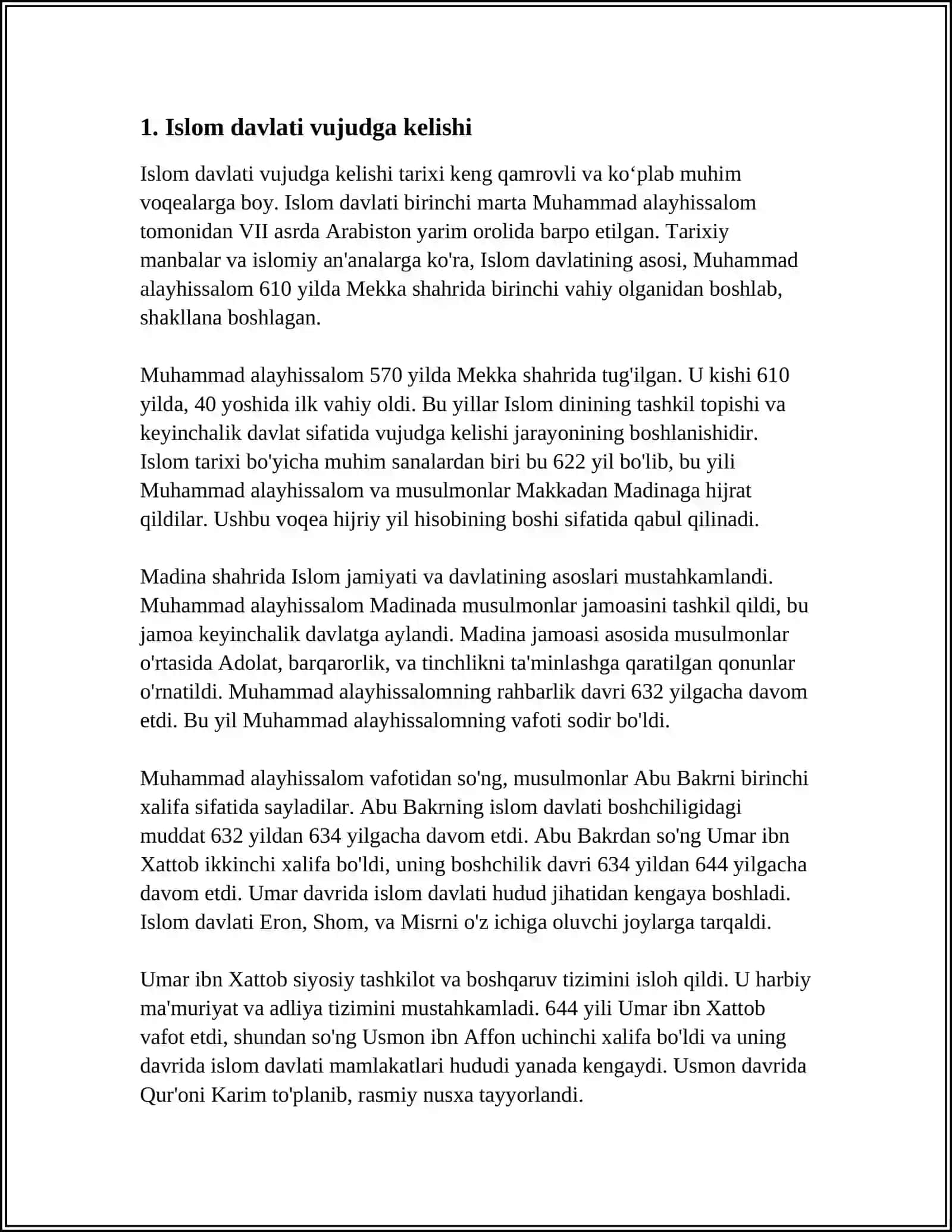 ISLOMNING VUJUDGA KELISHI VA TARQALISHI 3