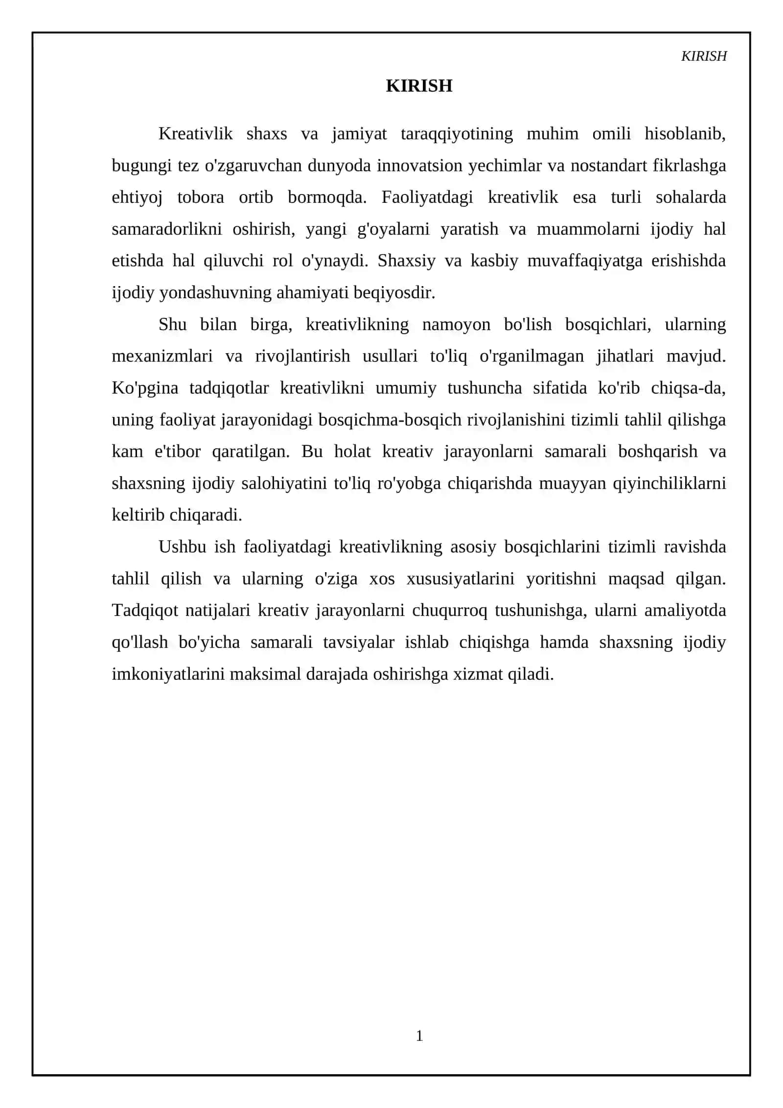 Faoliyatdagi kreativlik bosqichlari 3