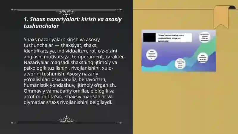 Shaxs nazariyalari 3