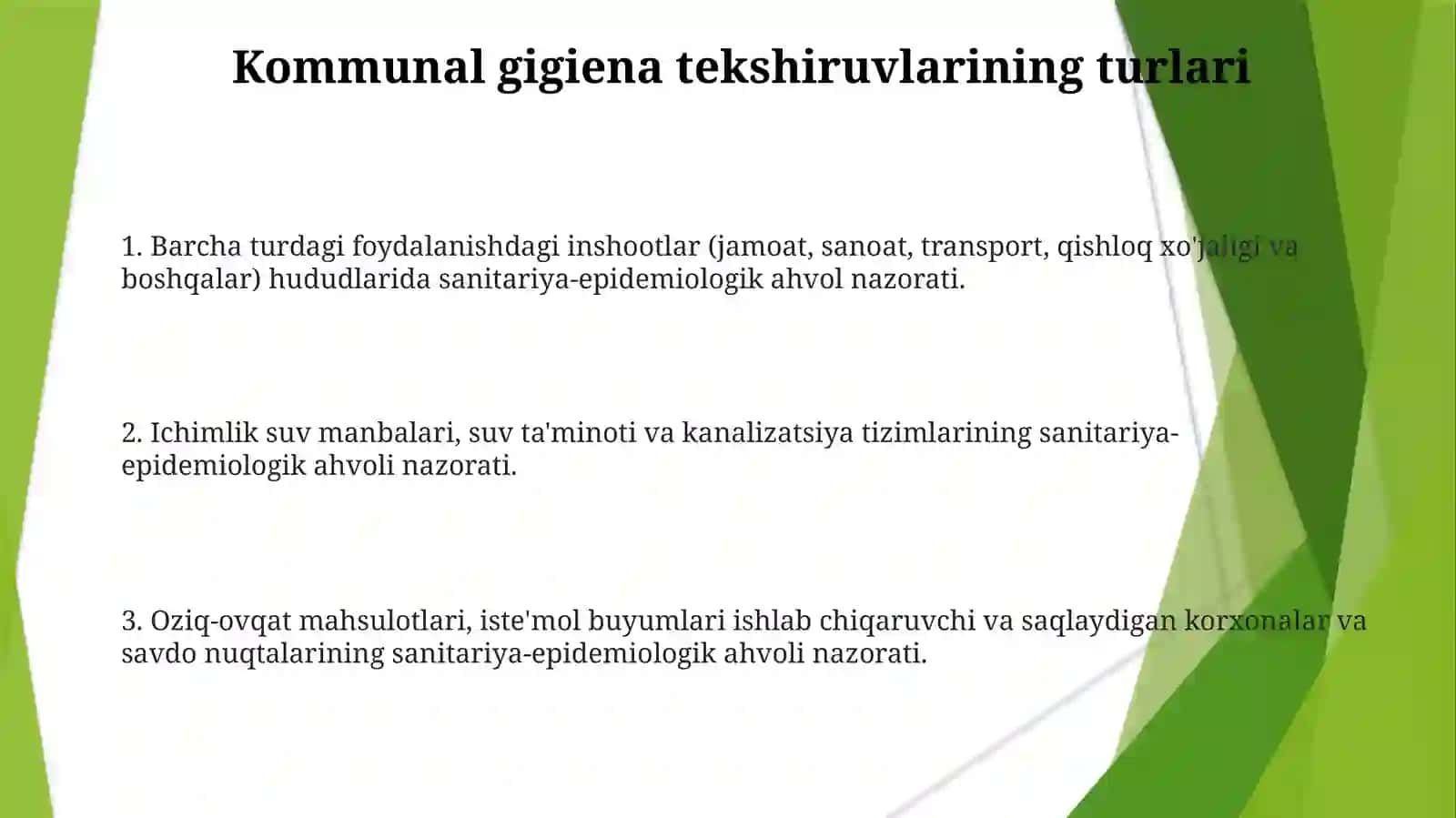 KommunalGigiyenaBoʻLiminingTekshirishObyektlariHaqidaTushuncha 3