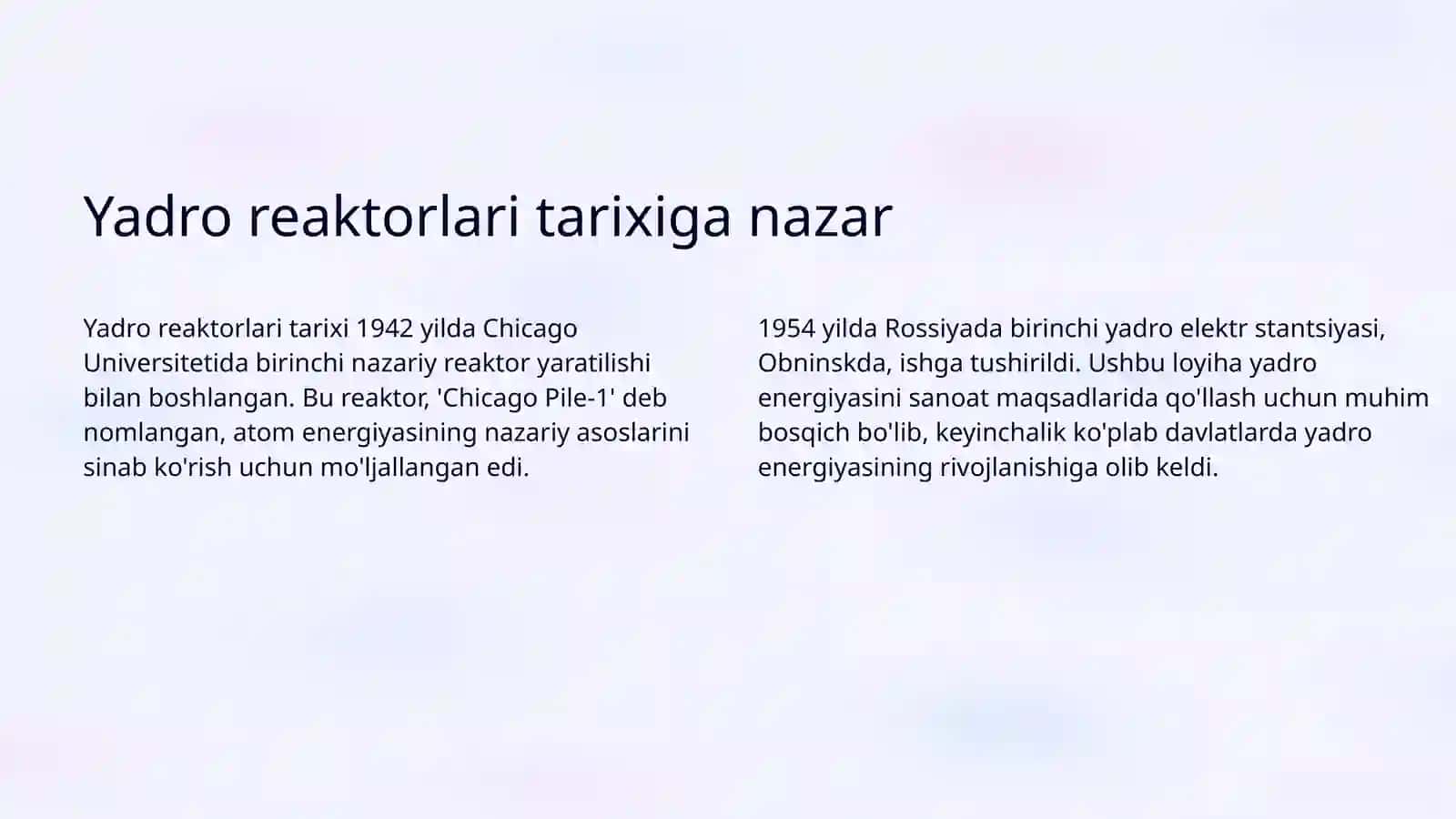 Yadro reaktorlari va ularning qollanilishi 3