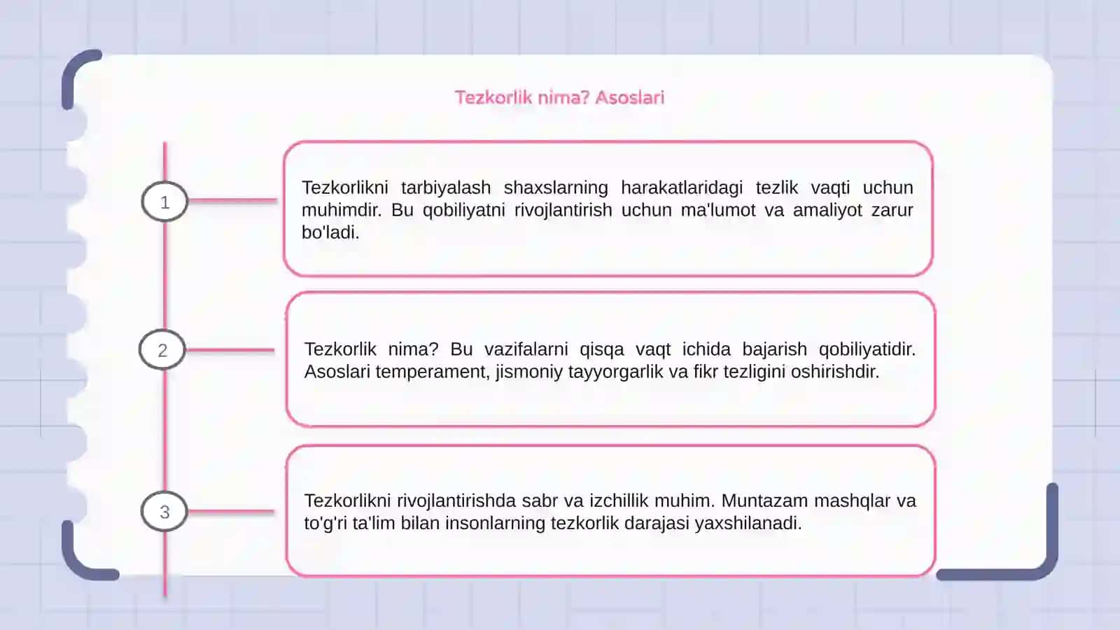 Tezkorlikni tarbiyalash 3