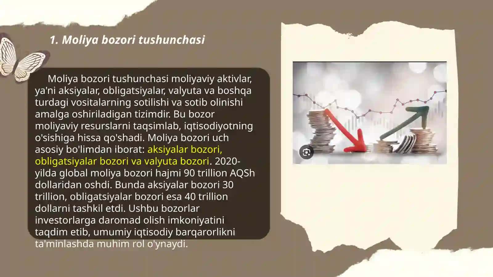Moliya bozorining turlari va uning ahamiyati 3