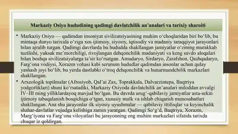 Markaziy osiyo davlatlarining tashkil topishi 3