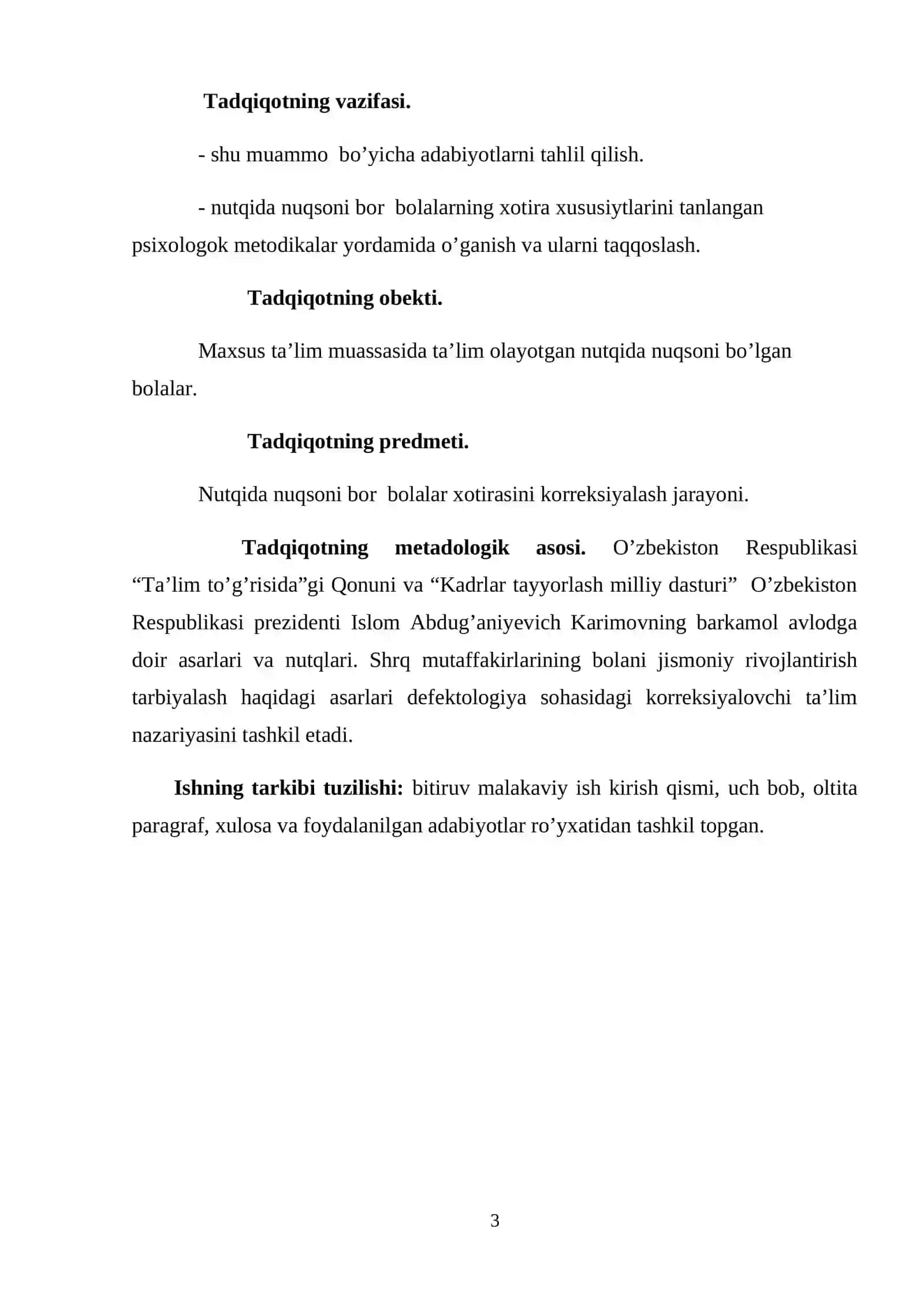 Nutqida nuqsoni bor bolalar xotirasining o’ziga xosligi 3