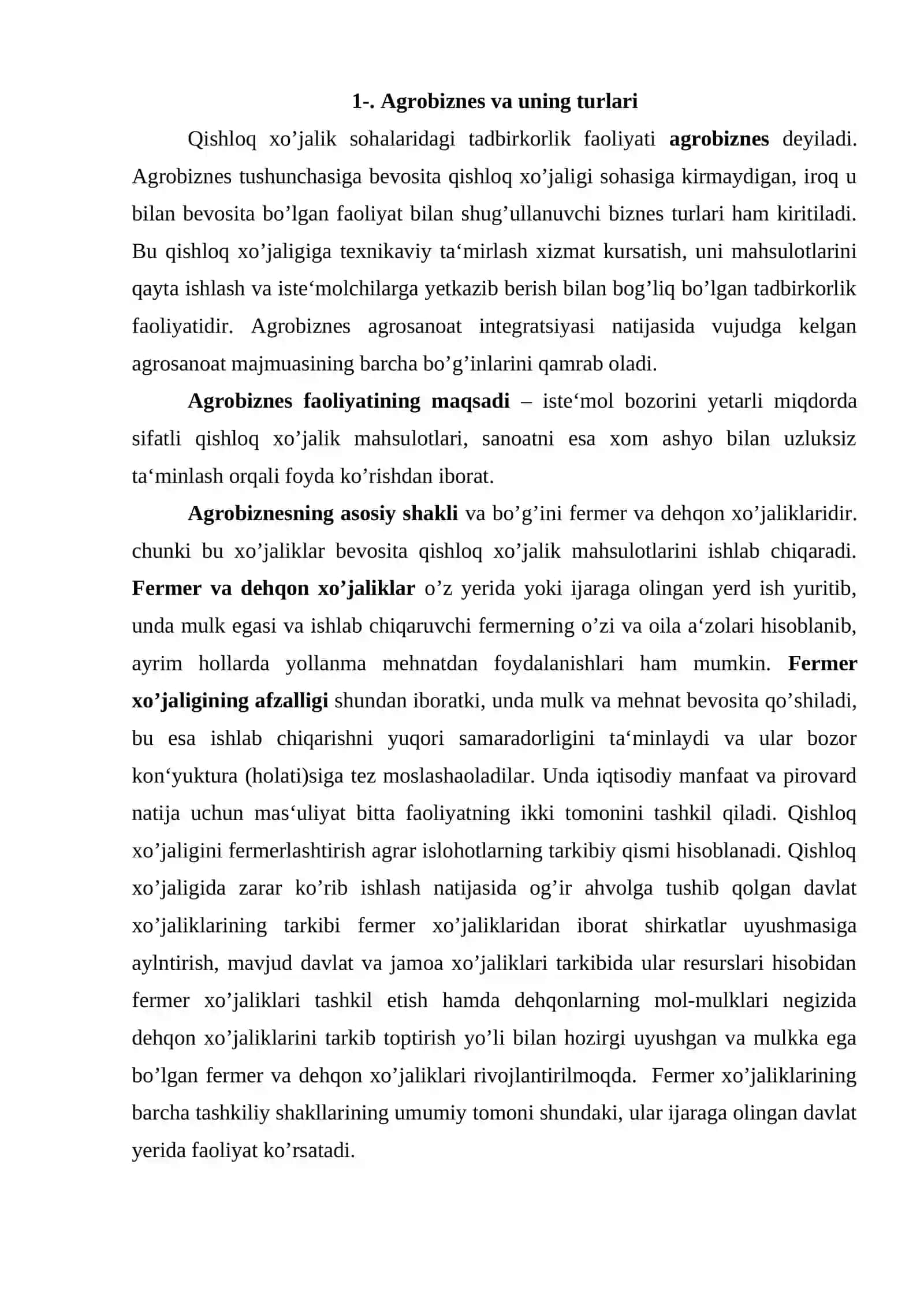 AGBIZNES VA UNING TURLARI 3