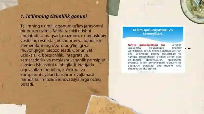 Ta'lim qonuniyatlari 3