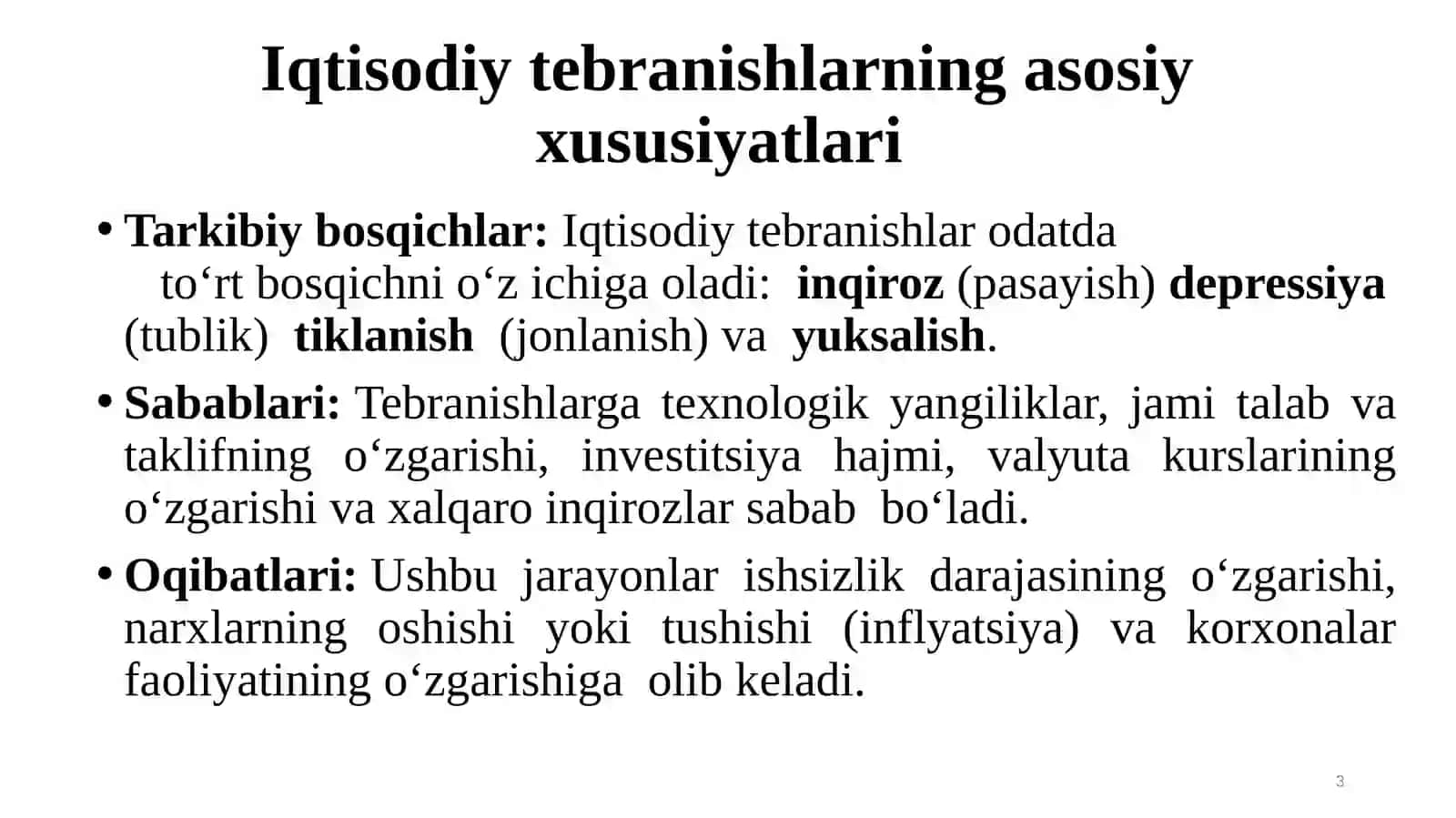 Iqtisodiy tebranishlar, ishsizlik 3