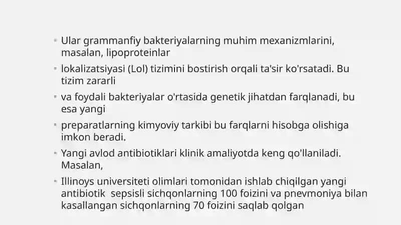 Penitsillinning yangi avlodlari 3