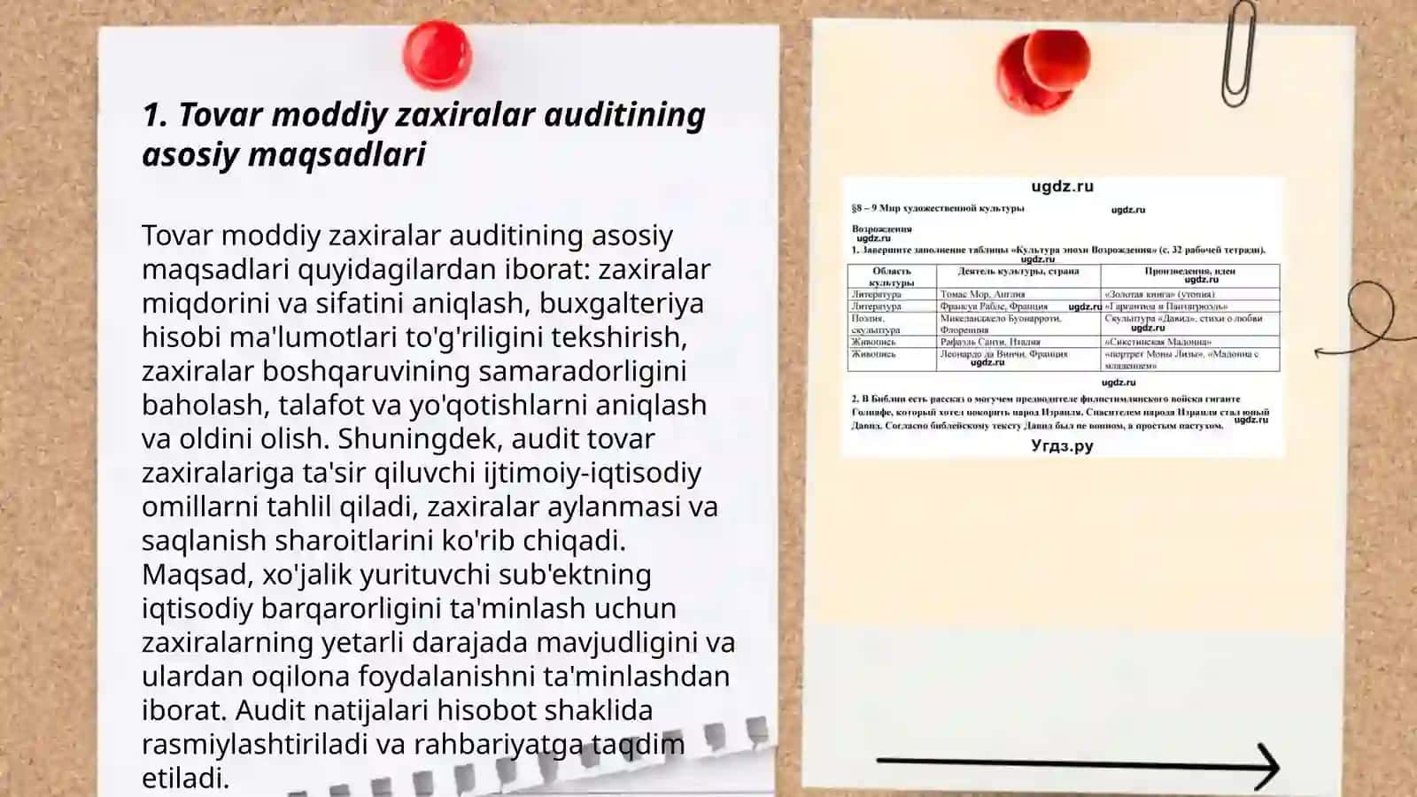 Tovar moddiy zaxiralar auditini tashkil etish 3