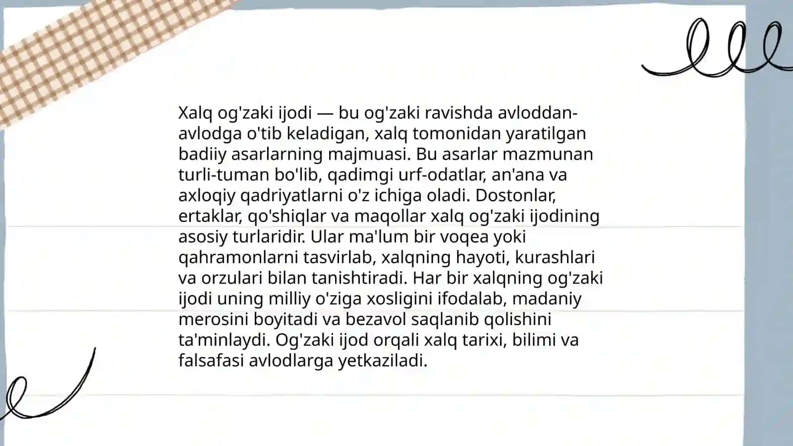 Xalq og'zaki ijodi va uning mazmuni 3