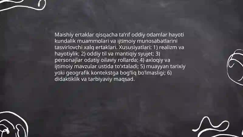 Maishiy ertaklar va ularning tahlili 3