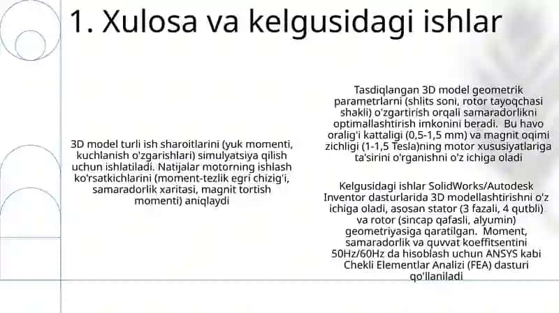 Asinxron elektr motori uch o‘lchamdagi model 3