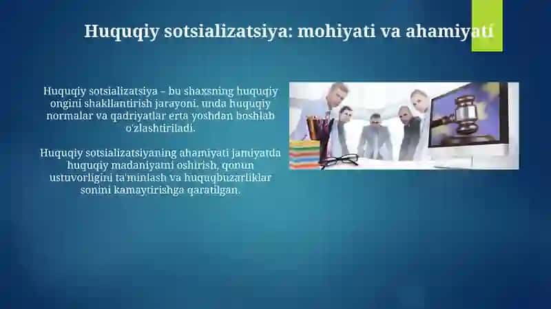 Huquqiy sotsializatsiya 3