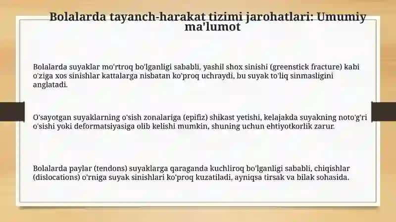 Tayanch-harakat tizimi jarohatlari 3
