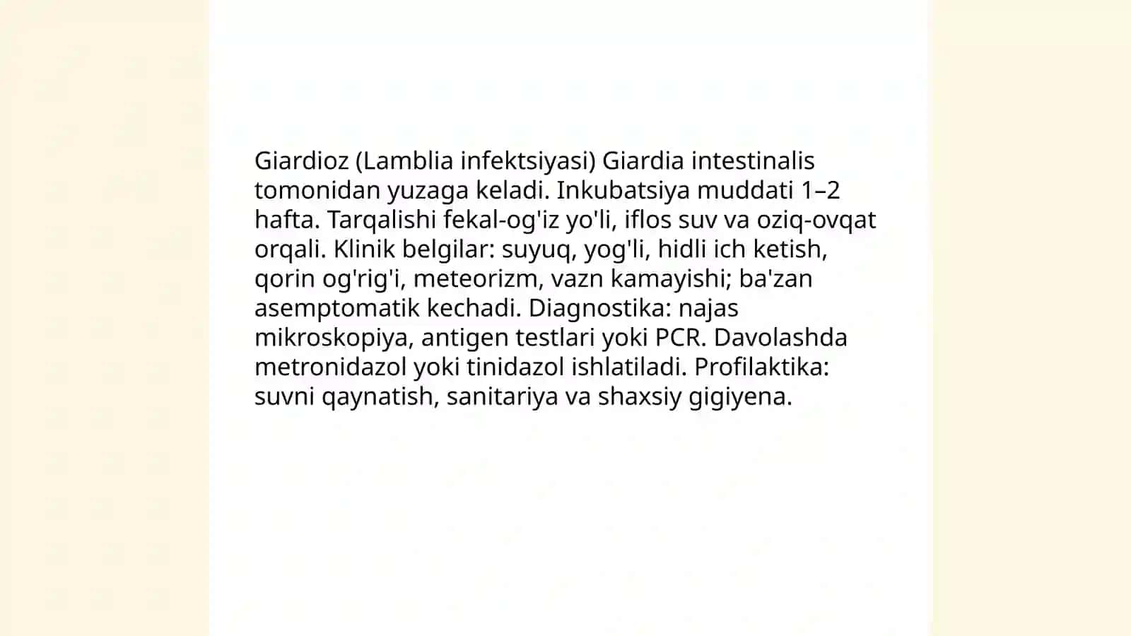 Giardioz (Lamblia infektsiyasi) 3