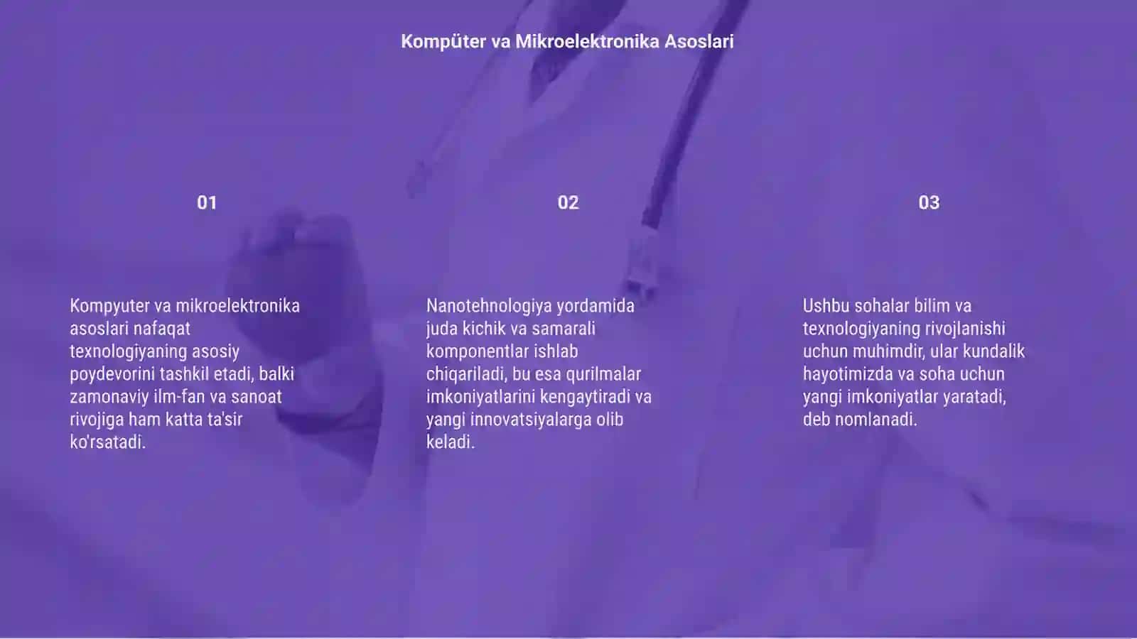 Nanonazari va Nanotexnologiyalar 3