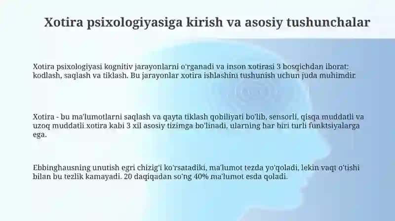 Xotira psixologiyasi 3