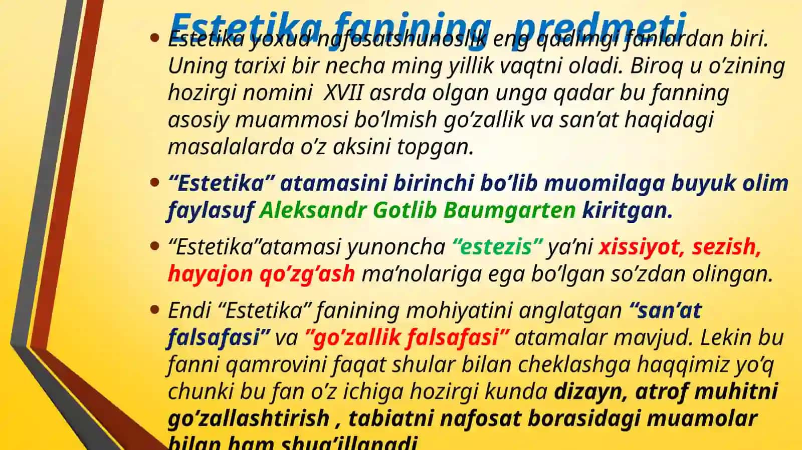 NAFOSAT FALSAFASI ESTETIKA 3