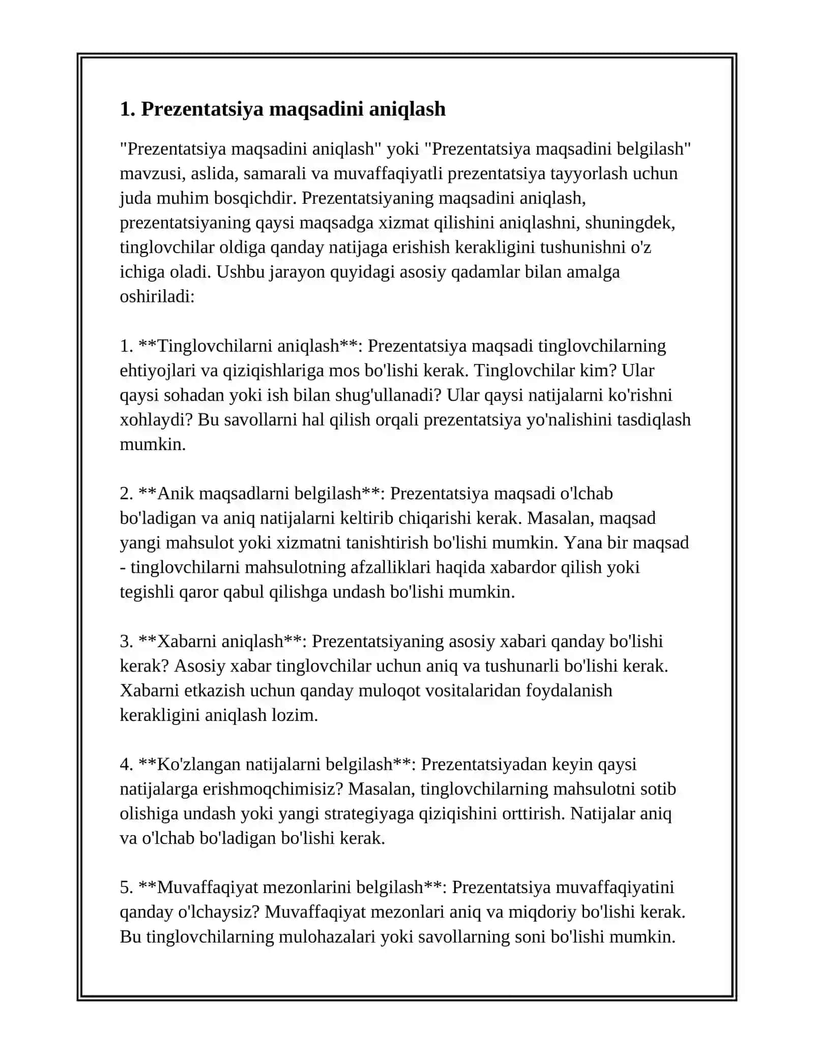 YOZUV VA TAQDIMOT QILISH KO'NIKMALARI 3