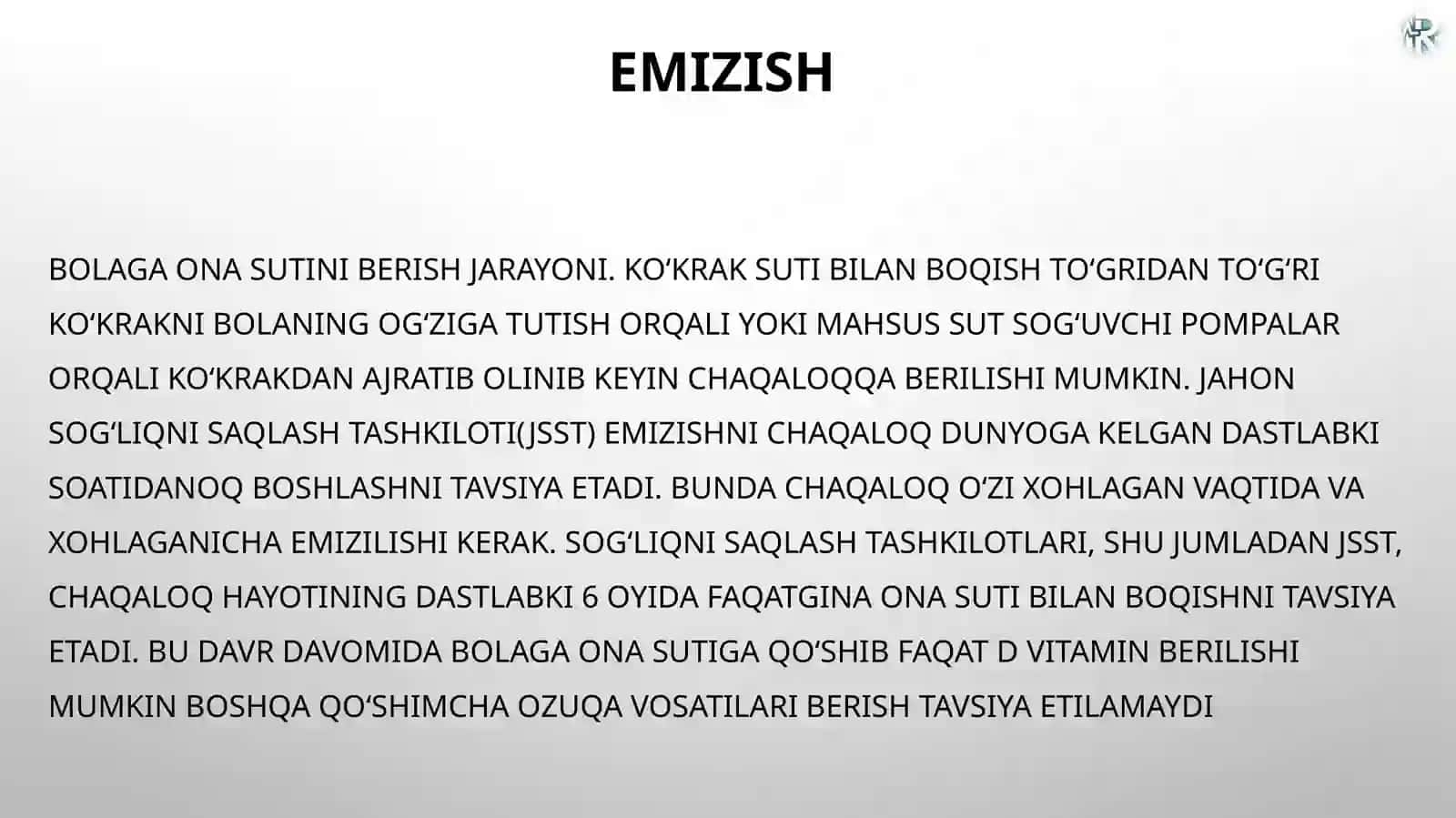 Ko’krak bilan oziqlantirishning zamonaviy tamoyillari 3