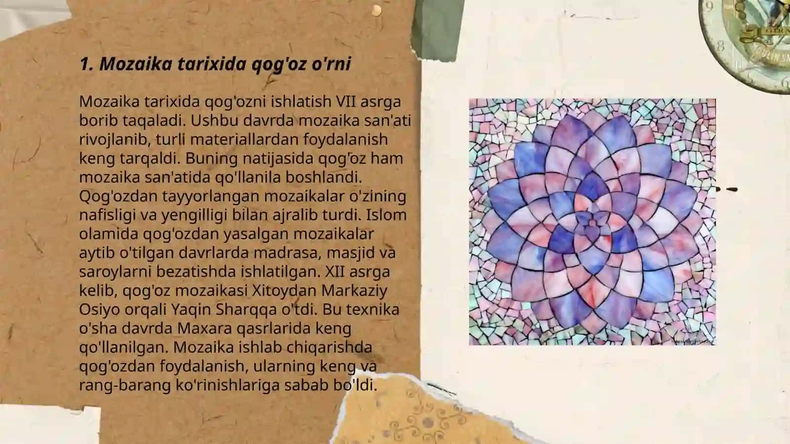 Qog'ozdan mozaika yasash 3