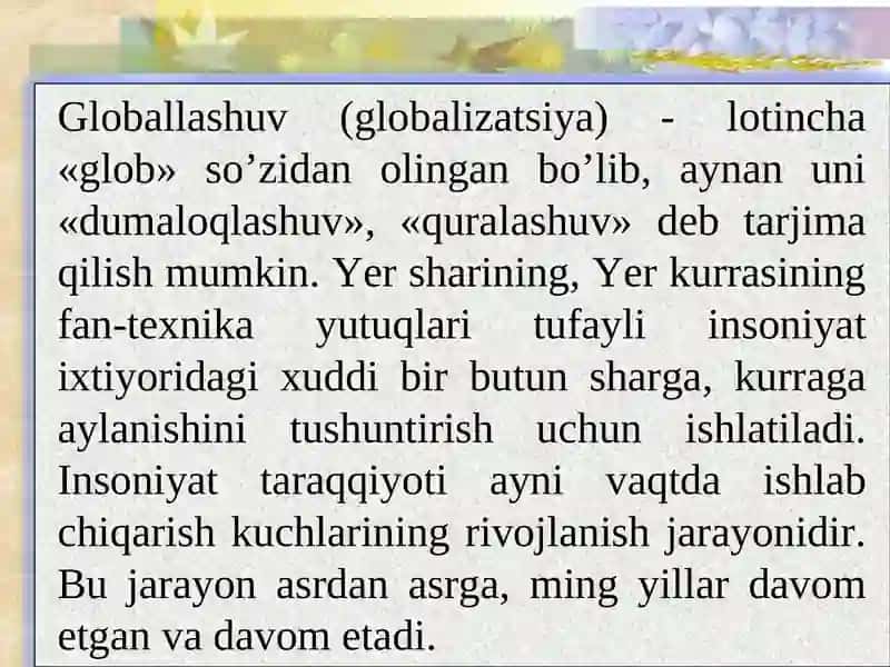 Globallashuv va barqaror taraqqiyot falsafasi 3