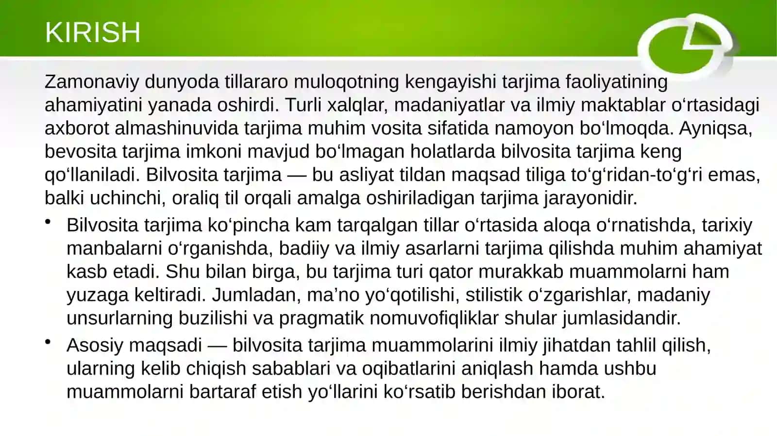 Bilvosita tarjima muammolari 3