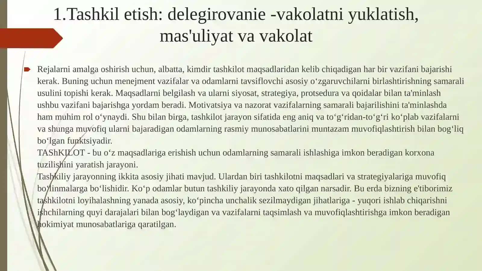 O‘zaro harakatlar va vakolatlarni yuklatish 3