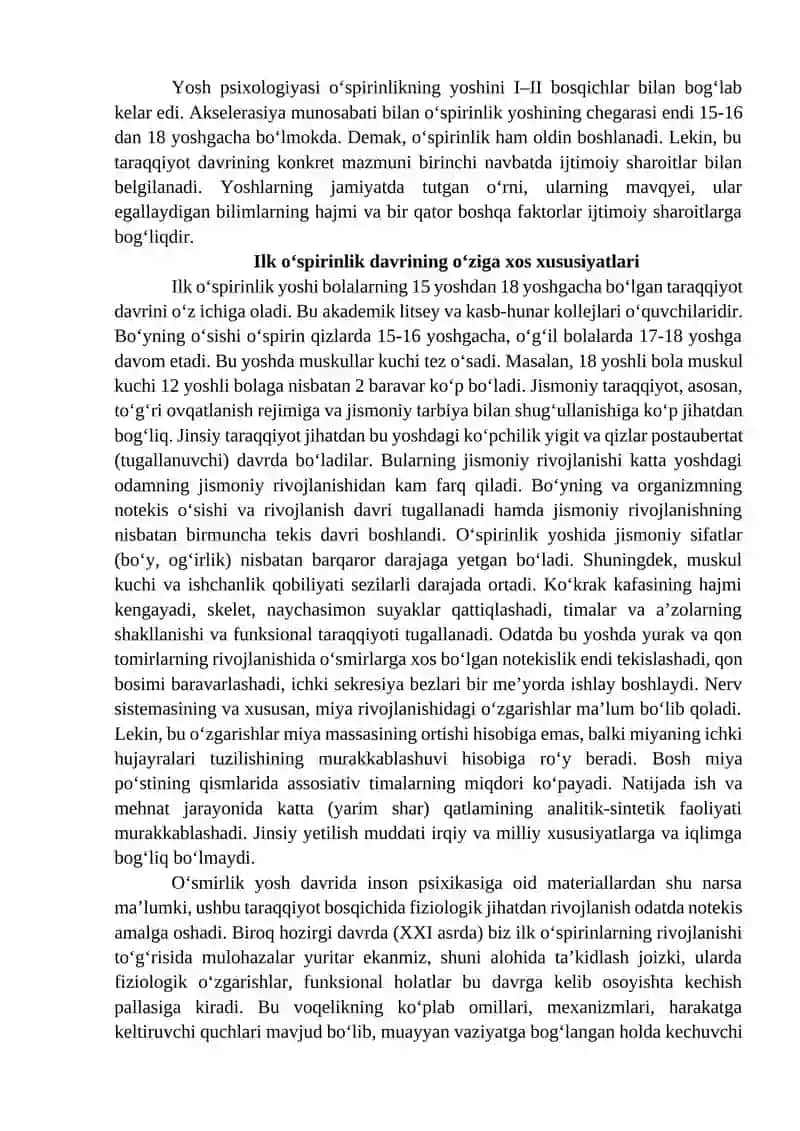 Ilk o‘spiriklik davri psixologiyasi 3