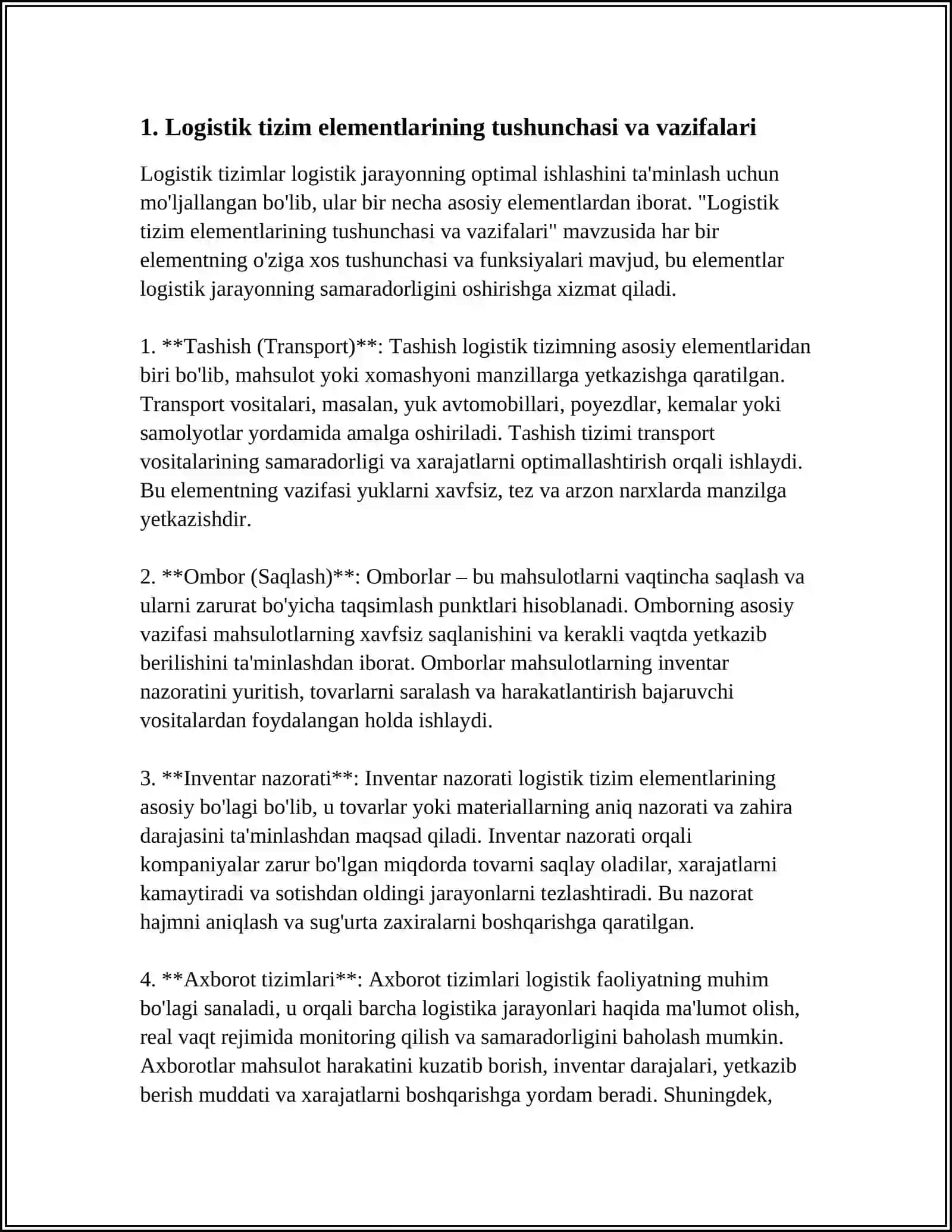 LOGISTIK TIZIM ELEMENTLARINING TAVSIFI 3