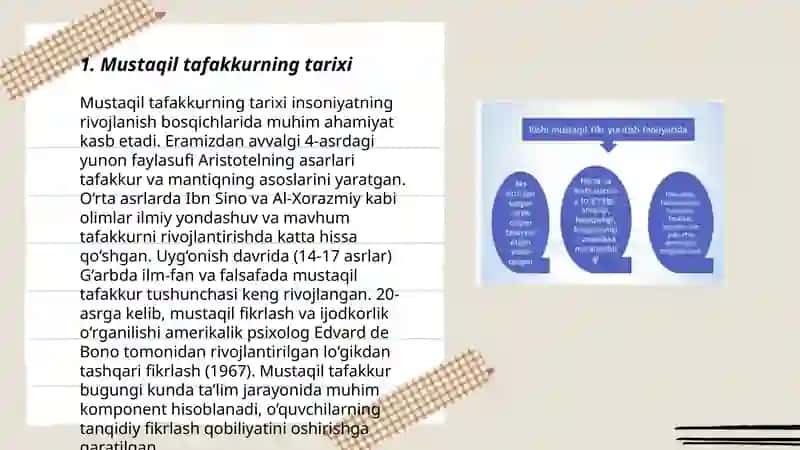 Mustaqil tafakkurning tarixi 3