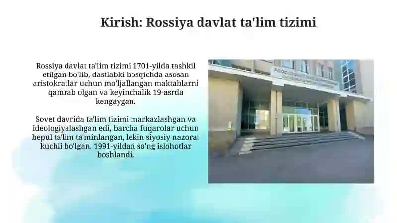 Rossiya davlati ta'lim tizimi 3
