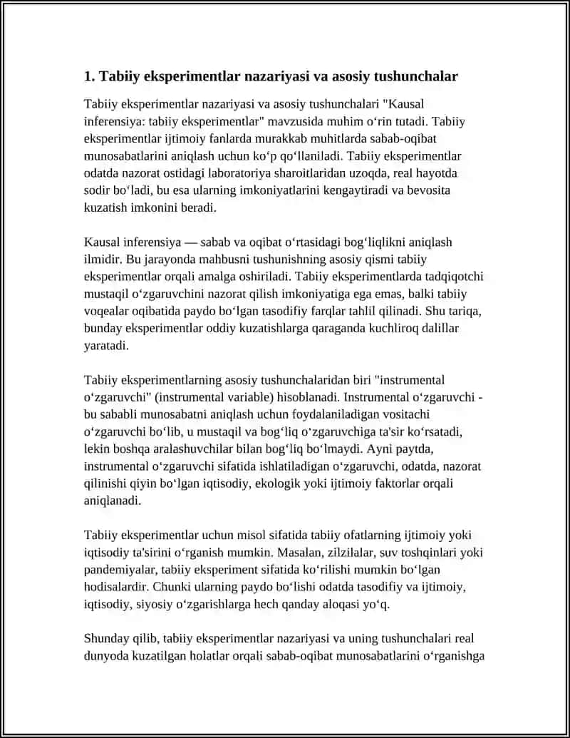 Kausal inferensiya: tabiiy eksperimentlar 3