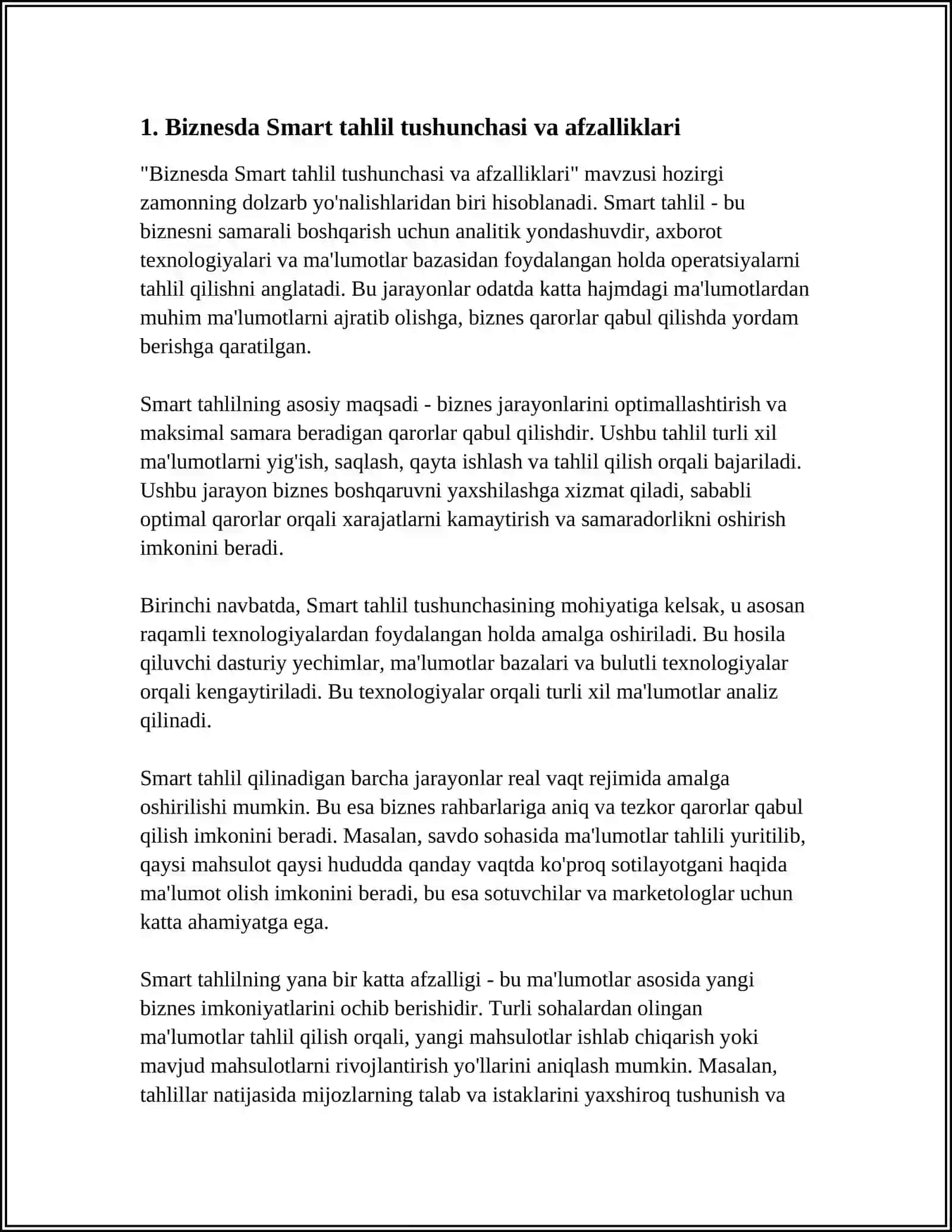 BIZNESDA SMART TAHLIL 3