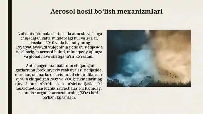 Aerosolning hosil boʻlishi 3