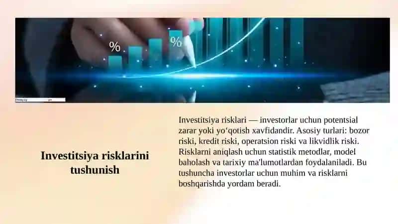 Investitsiya risklarini pasaytirish yoʻllari 3