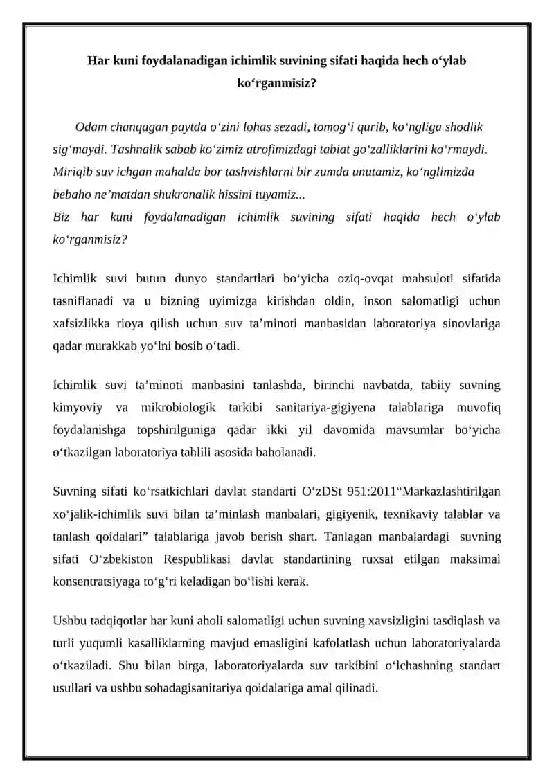 ICHIMLIK SUVINI SIFATINI YAXSHILASHDAGI ASOSIY USULLAR 3