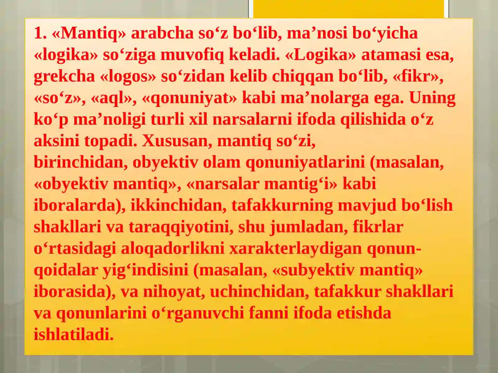MANTIQ BILISH NAZARIYASI 3