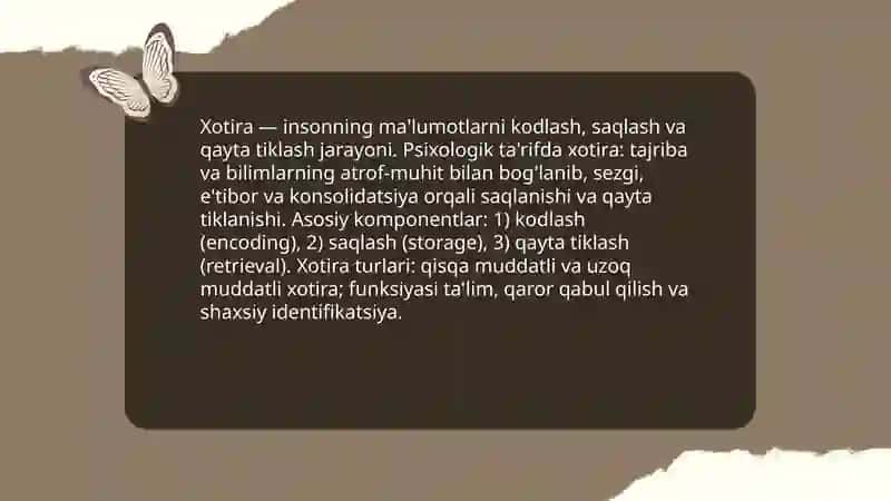 Xotira haqida tushuncha va uning nerv fiziologik asosi 3