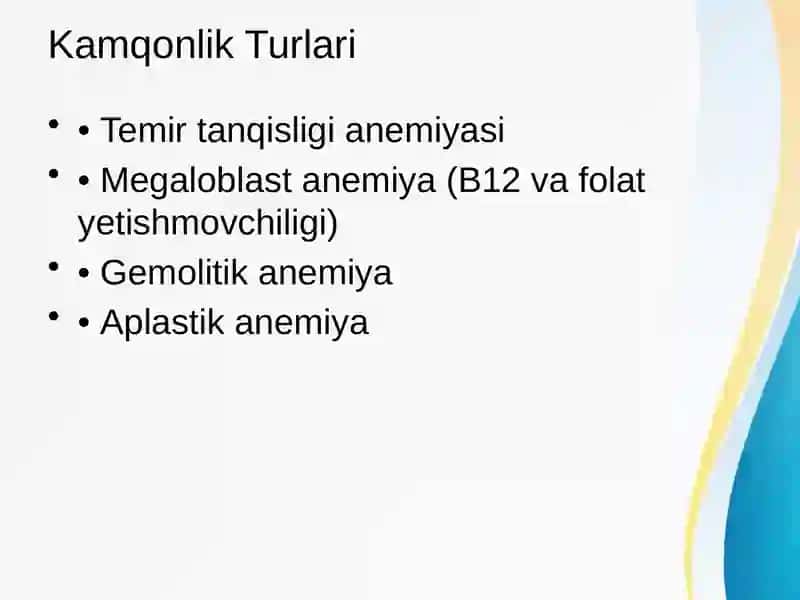 Kamqonlik (Anemiya) 3