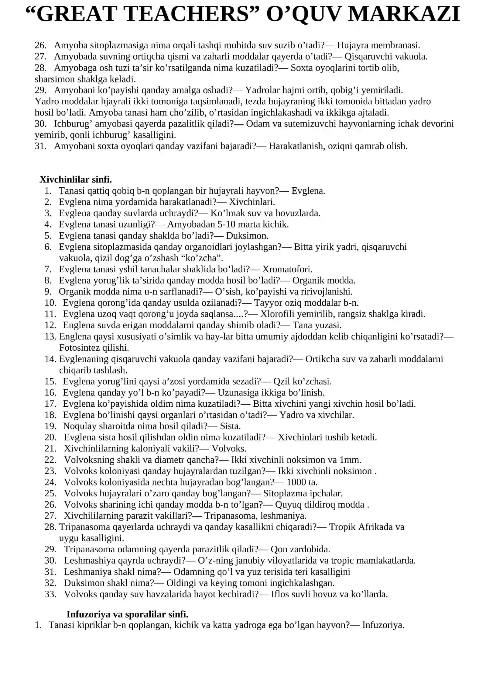 zoologiyadan savol javob zo`ri yuklab oling 3