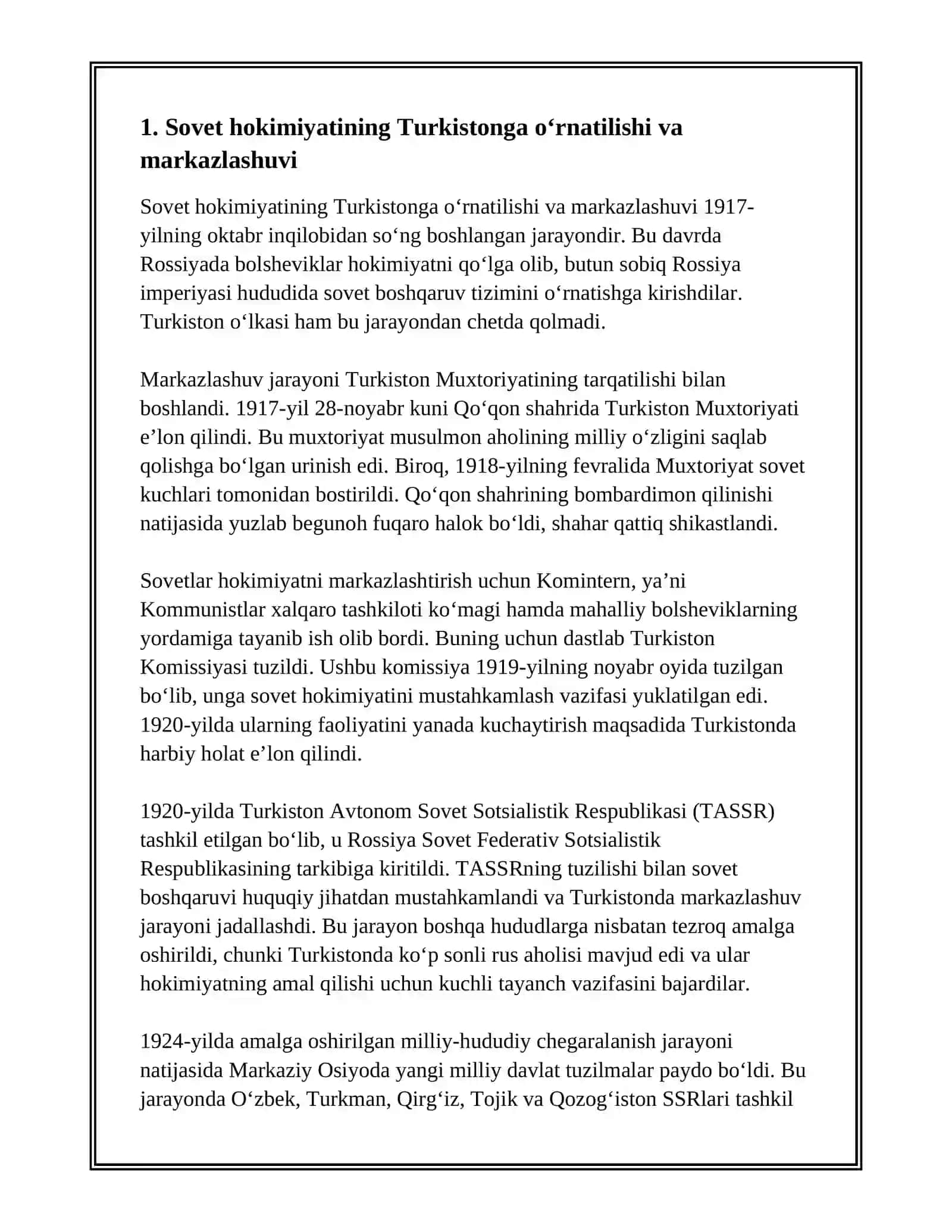 TURKISTONDA SOVET BOSHQARUV TIZIMINING MUSTAHKAMLANISHI 3