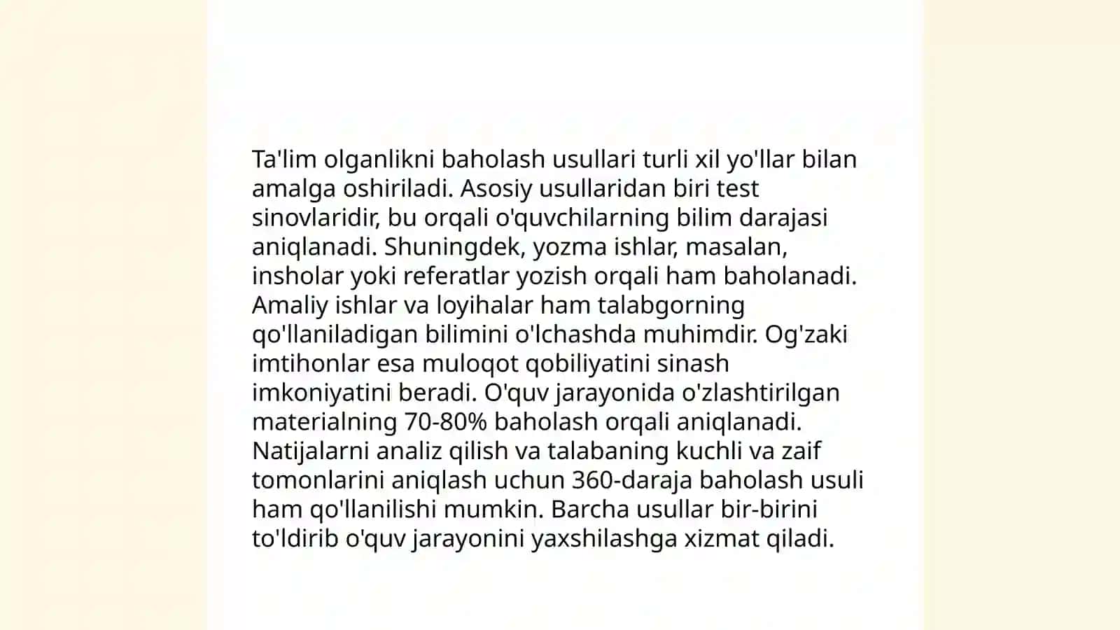 Ta'lim olganlikni tashxis etish 3