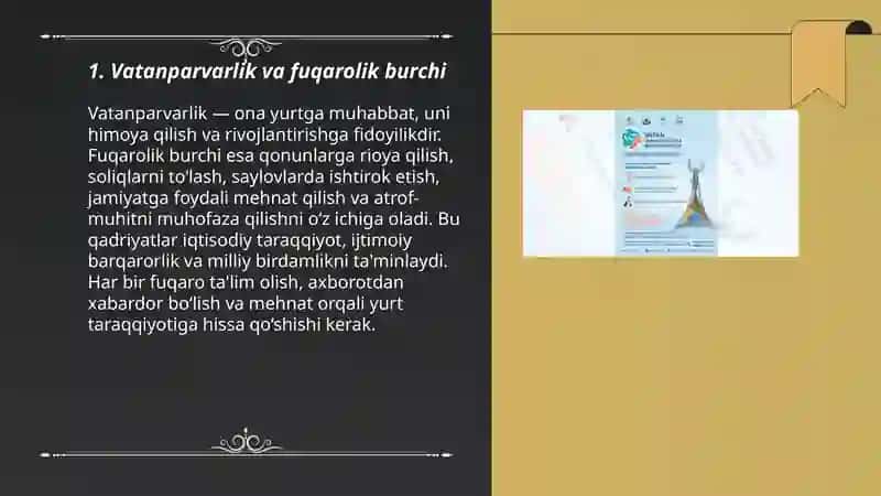 Vatan taraqqiyotiga men ham mas'ulman 3