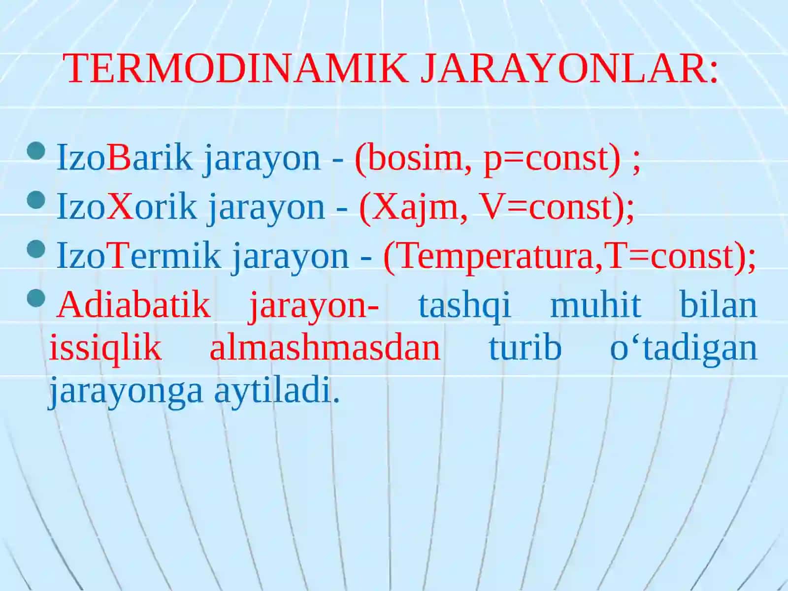 Termodinamika qonunlari va ularning tadbiqini o’rganish 3