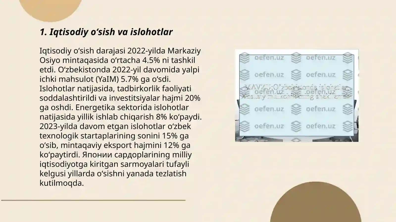 Iqtisodiy islohatlar 3